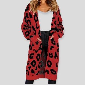 Knit Leopard Cardigan